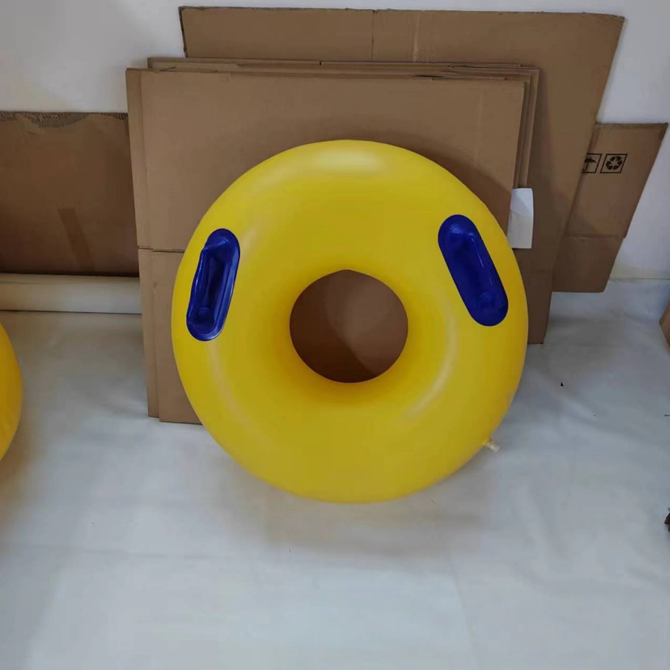 工厂现货PVC充气双人皮筏水上乐园四人滑水器漂流河三圈源头供应 - 一人圈106*32CM（0.75MM厚度PVC）