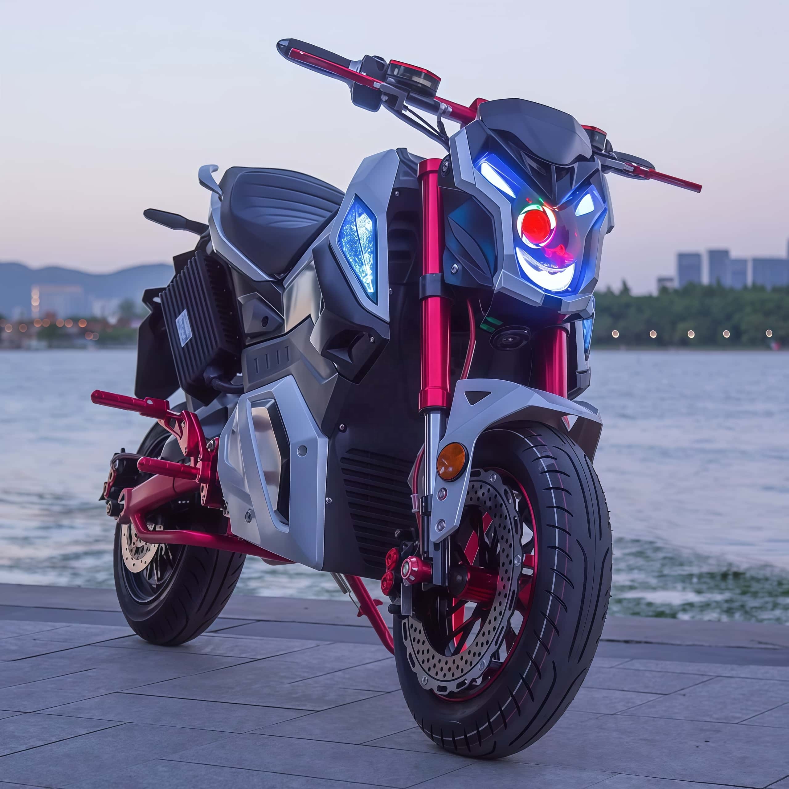 Электрический мотоцикл 2000 Вт Электрический уличный мотоцикл 72В Электрический мотоцикл для взрослых 80 км / ч