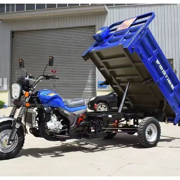 Трансграничный экспорт бензина трехколесный мотоцикл грузовой пятиколесный двухколесный самосвал бытовое топливо водяное охлаждение - Трехколесная саморазгрузка 150 с воздушным охлаждением 1.2 * 1,8 ковша