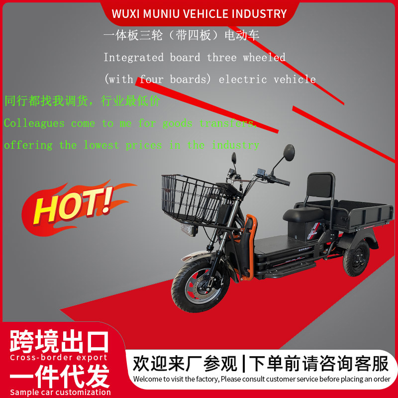 Грузовой электрический трехколесный велосипед Ван Электромобиль Mo Express Горный подъем Груз Доставка на дальние расстояния