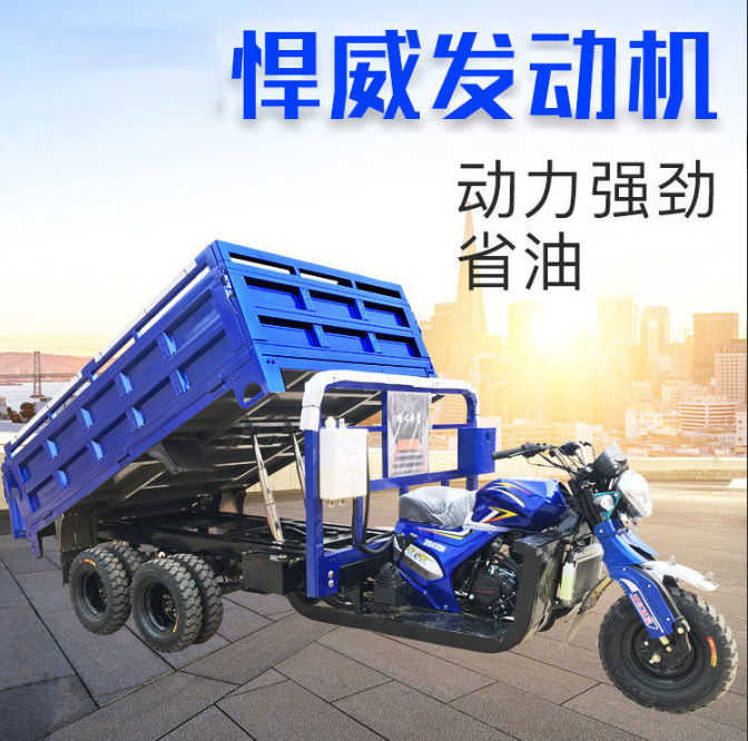 Бензин трехколесный мотоцикл Грузовой автомобиль Сельское хозяйство 300c двухприводной самосвал