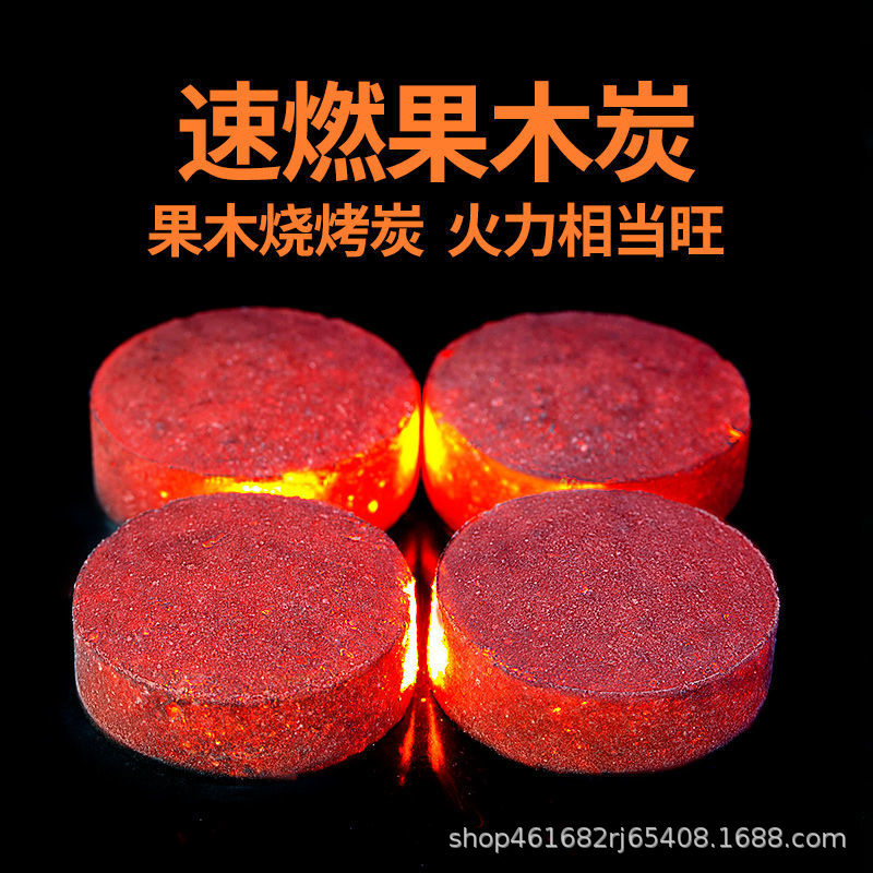 Быстросгорающий уголь, уголь для барбекю, бездымный древесный уголь, одноразовая печь для барбекю на открытом воздухе, уголь, легковоспламеняющийся древесный уголь - Одна упаковка диаметром 33 мм (10 листов)