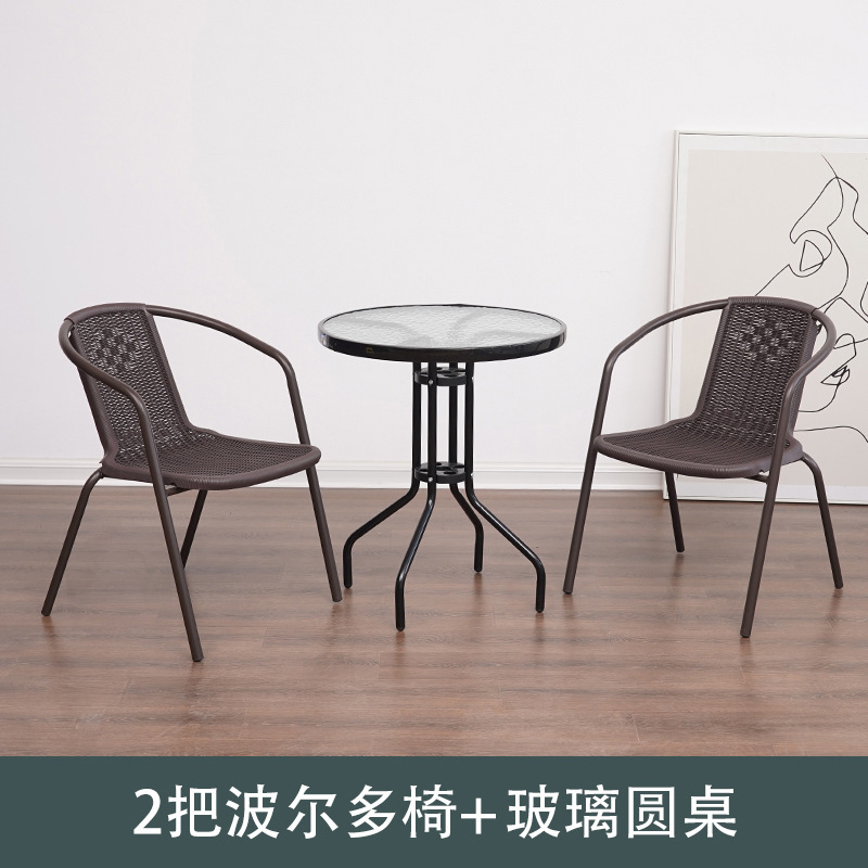 Столы и стулья под открытым небом с зонтиком кофе под открытым небом чайная лавка на открытом воздухе - 60 Кроссовки для сборки круглый стол + 2 кресла