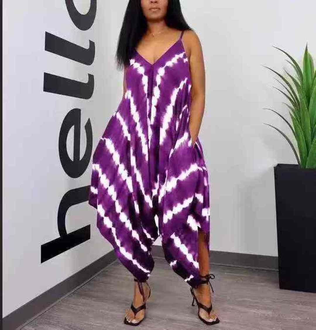 5.8 Цин Европа и США Взрывная печать, модные свободные подвесные комбинезоны, весь пятицветный, количество: 247 шт., номер кода: s - 2xl, хорошее качество, независимая упаковка с молнией.