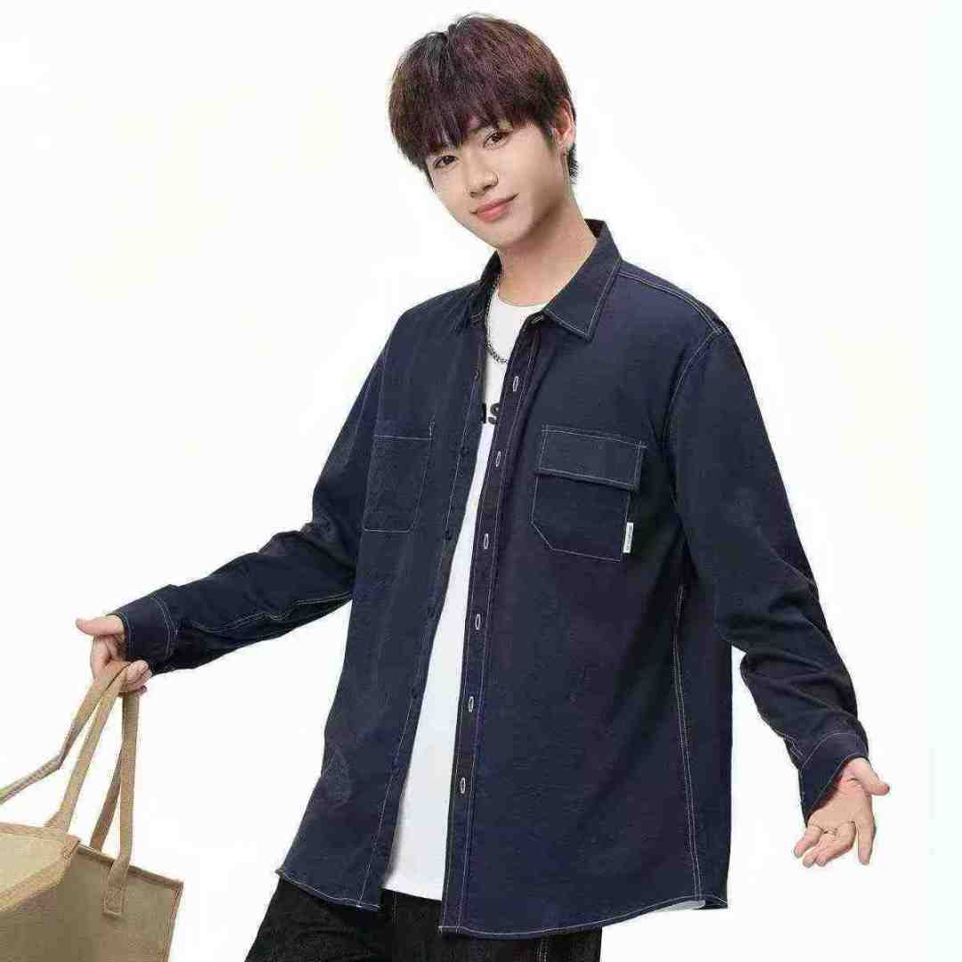 Очистить 7.8 мин. ➕ 1 рубашка мужчина с длинными рукавами новая корейская версия тренд красивый порт ветер высокое чувство мужская рабочая рубашка для отдыха, кодовое число M - 3XL, количество 276 штук, независимая упаковка, товары чистые и красивые. - M