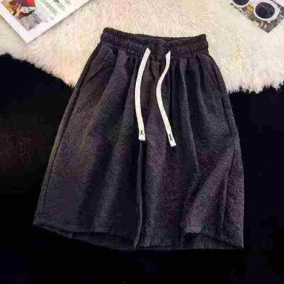 7.8 Летняя доставка ➕ 0.5 Летние шорты мужские пузырьки стопка отдых Shangling свободный пляжный пятиминутные брюки, кодовое число M - 3XL, количество 1032 шт., отдельная упаковка с подвеской, товар чистый и красивый. - M