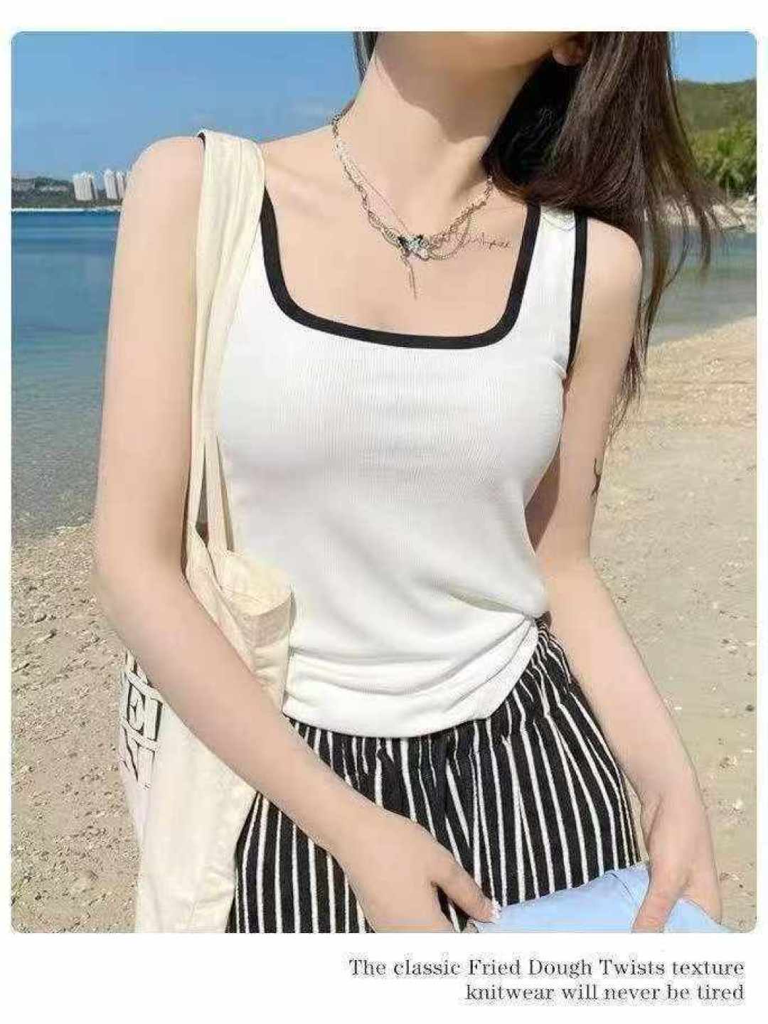 Очистить 3,8 ➕ 0.5 Новый квадратный воротник с цветным жилетом Женщина в весенне - летнем новом широкополосном подвесном пиджаке, количество 850 штук, кодовое число S - 3XL, независимая упаковка, товар чистый и красивый.