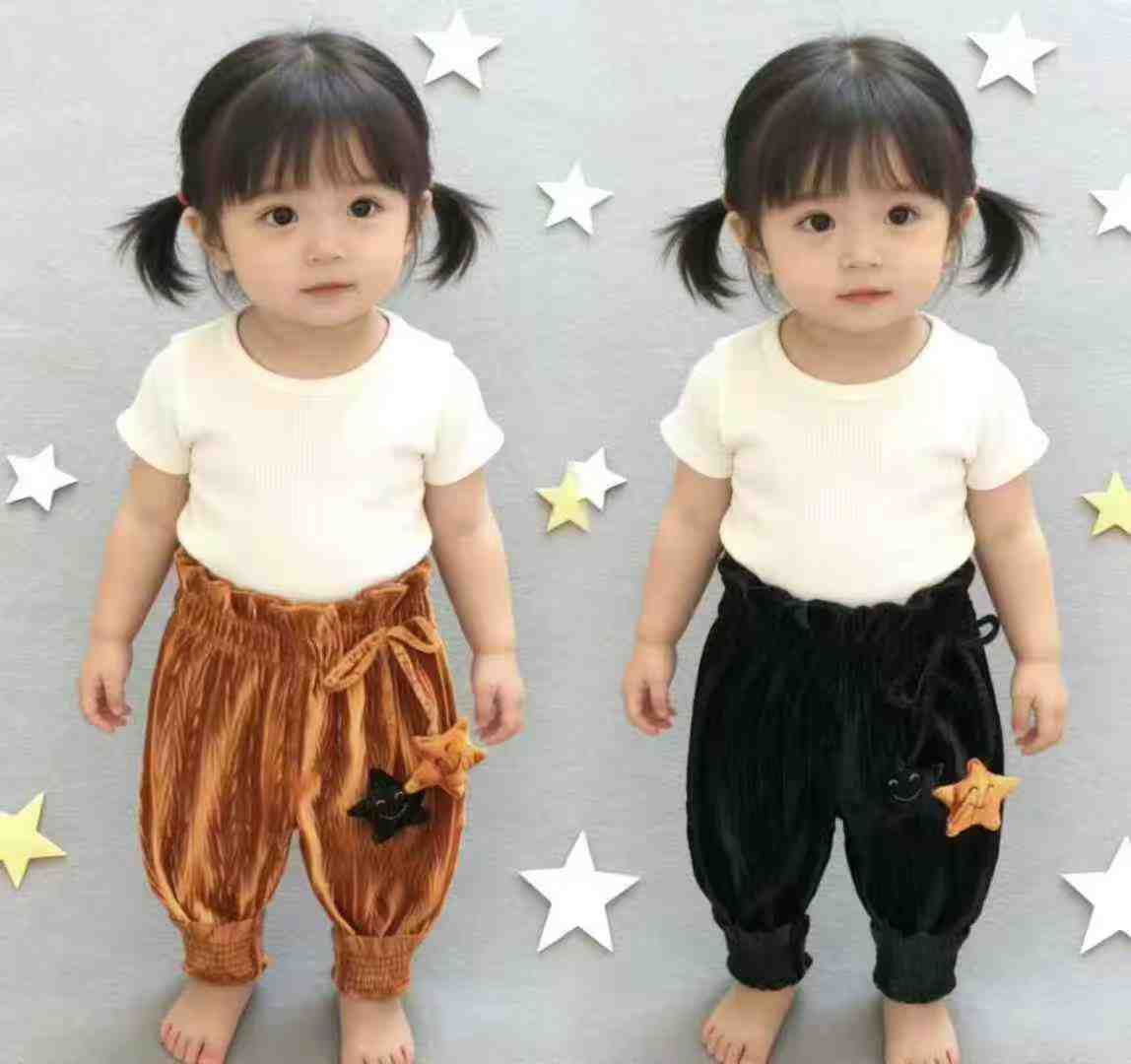 Полная очистка 4.8 Женский ребенок Золотой бархат Количество брюк для фонарей 193 Размер 2 - 10 (от 1 до 3 лет) Два цвета Независимая упаковка с подвеской Товар чистый и аккуратный