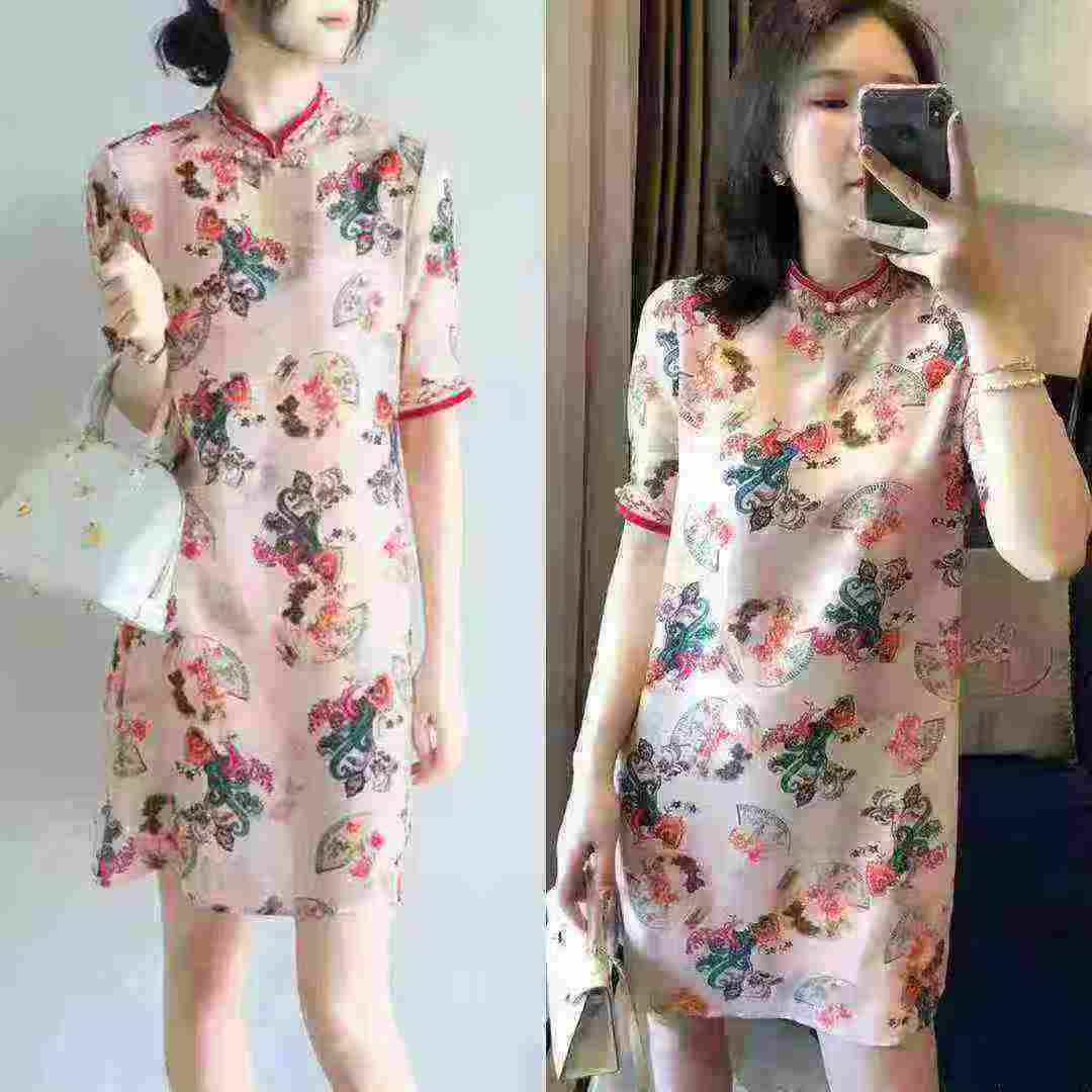 Полная чистота 11.8 250 высококачественных летних женских платьев из шифона Маленькая целая картина цвета, кодовое число M - 3XL код (зеленый xs - m код 40 шт.), отдельная упаковка с подвеской.