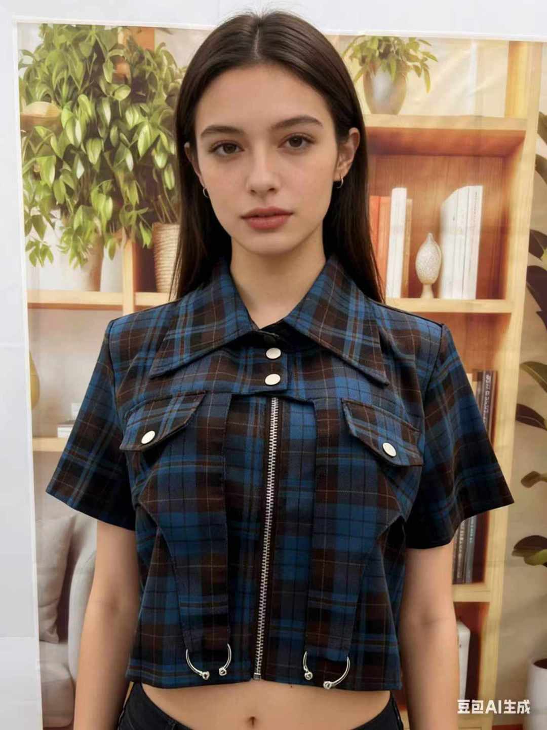 Полная очистка 7,8 юаней / шт. 102 клетчатые короткие горячие блузки, независимая упаковка, кодовое число S - XL, качество очень хорошее!