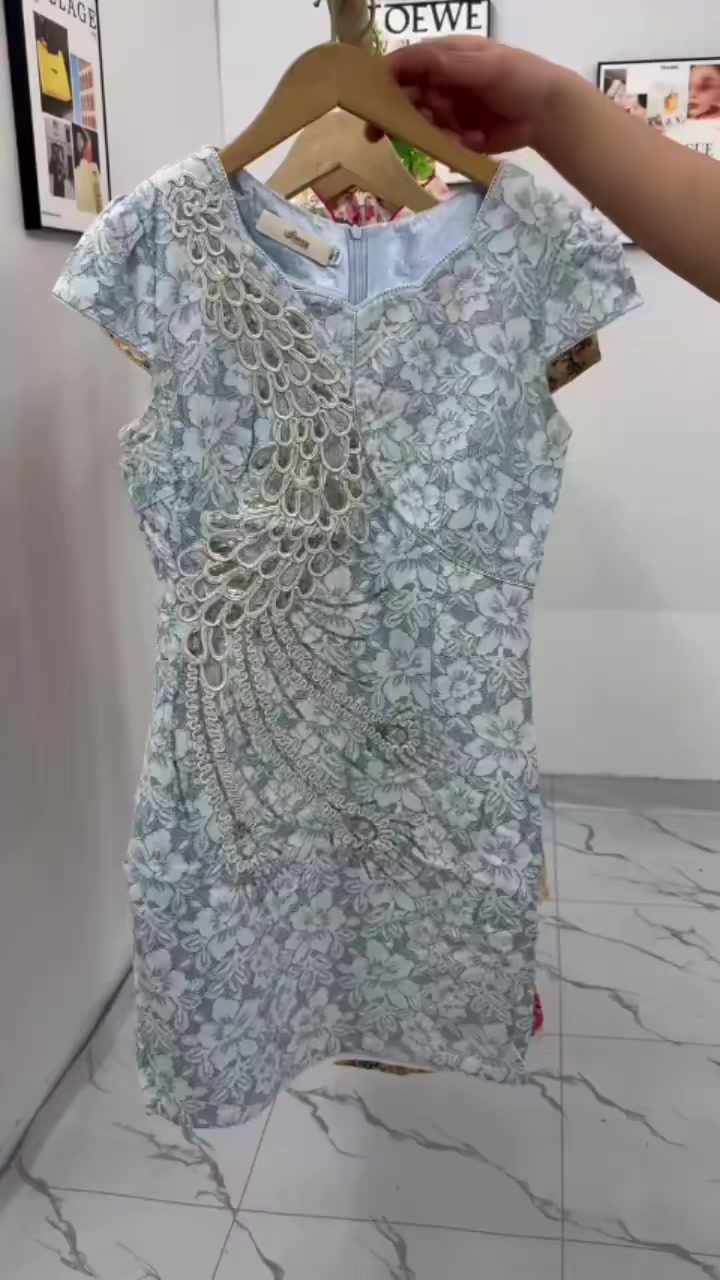 Цин 4.8 Весна и лето изысканные короткие рукава показали тонкую китайскую улучшенную вышивку ежедневные короткие юбки халат ретро - романтическое платье, количество 470 штук, кодовое число S - 2XL, независимая упаковка, товары чистые и красивые.