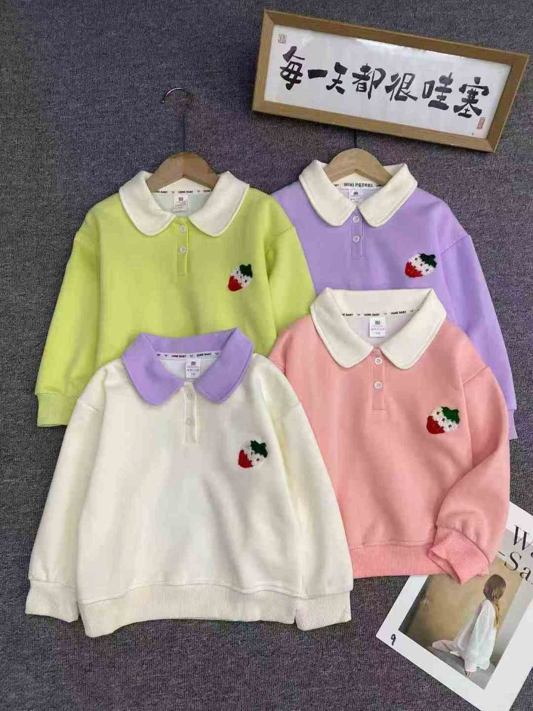 Детский хлопчатобумажный воротник куклы 164 шт. 6.9, распределенный 7,5, ткань удобная, задний воротник, узор полотенце вышитый, код 110 - 140160 ярд, отдельная упаковка