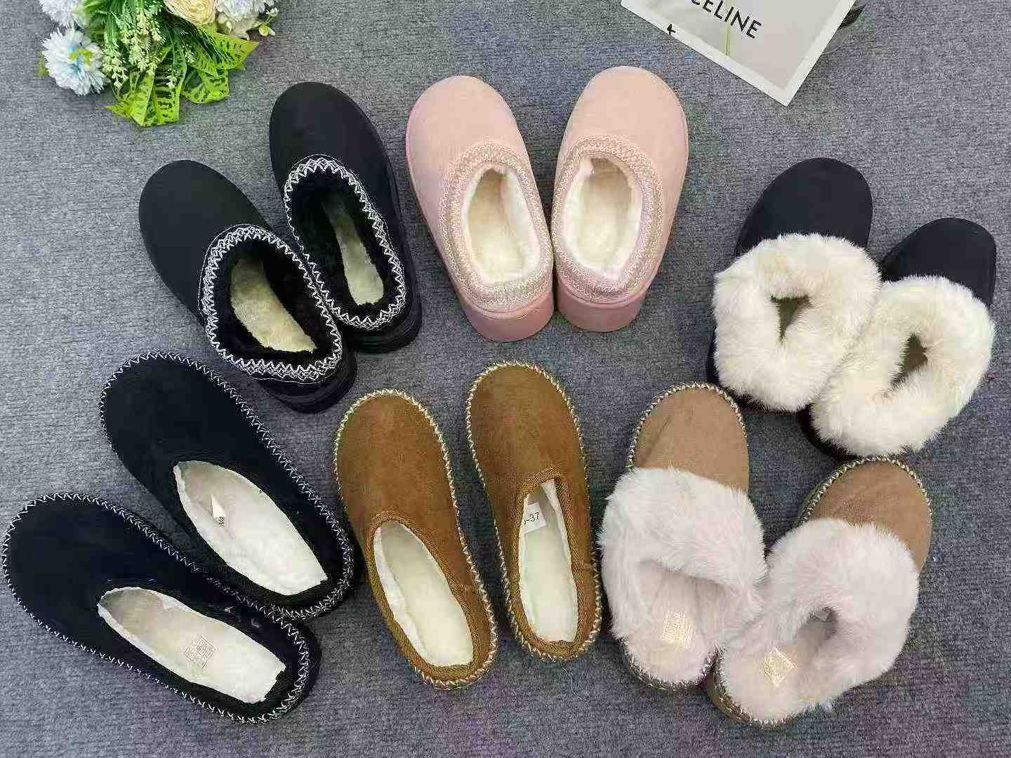 Убыток Расчистка 700 пар зимнего снега с плюшевыми толстыми хлопчатобумажными сапогами, тепло и комфорт, в основном фотомодель, 36 ярдов - 41 ярд, независимая упаковка, полная очистка 2,8