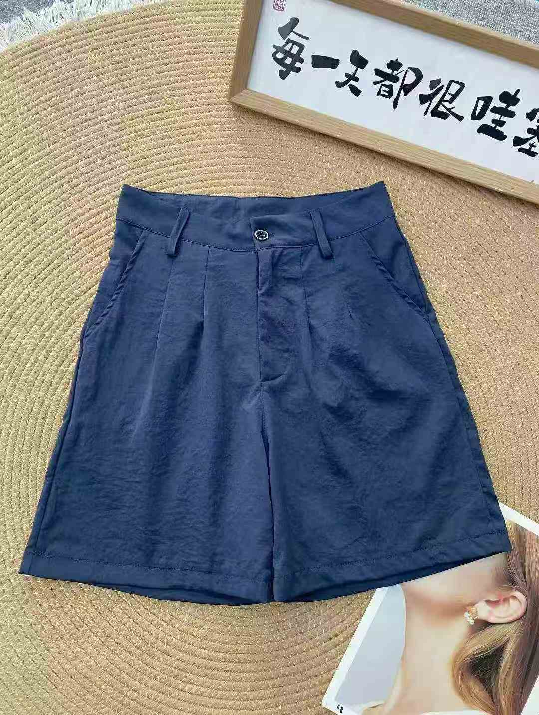 Облегченные шорты с широкими ногами 129 шт. 6.5, свободный досуг, с карманами, число кодов 1 - 4 ярда (S - XL), независимая упаковка, модельный рисунок только для справки