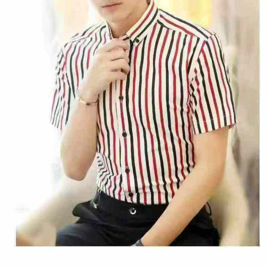 Полосатая рубашка с короткими рукавами чистая 6.836 ярд - 41 ярд, общее количество 825 штук, все оригинальные карты независимо упакованы, товар очень чистый и красивый, один монохромный, модифицированный тип (модельный рисунок только для справки)