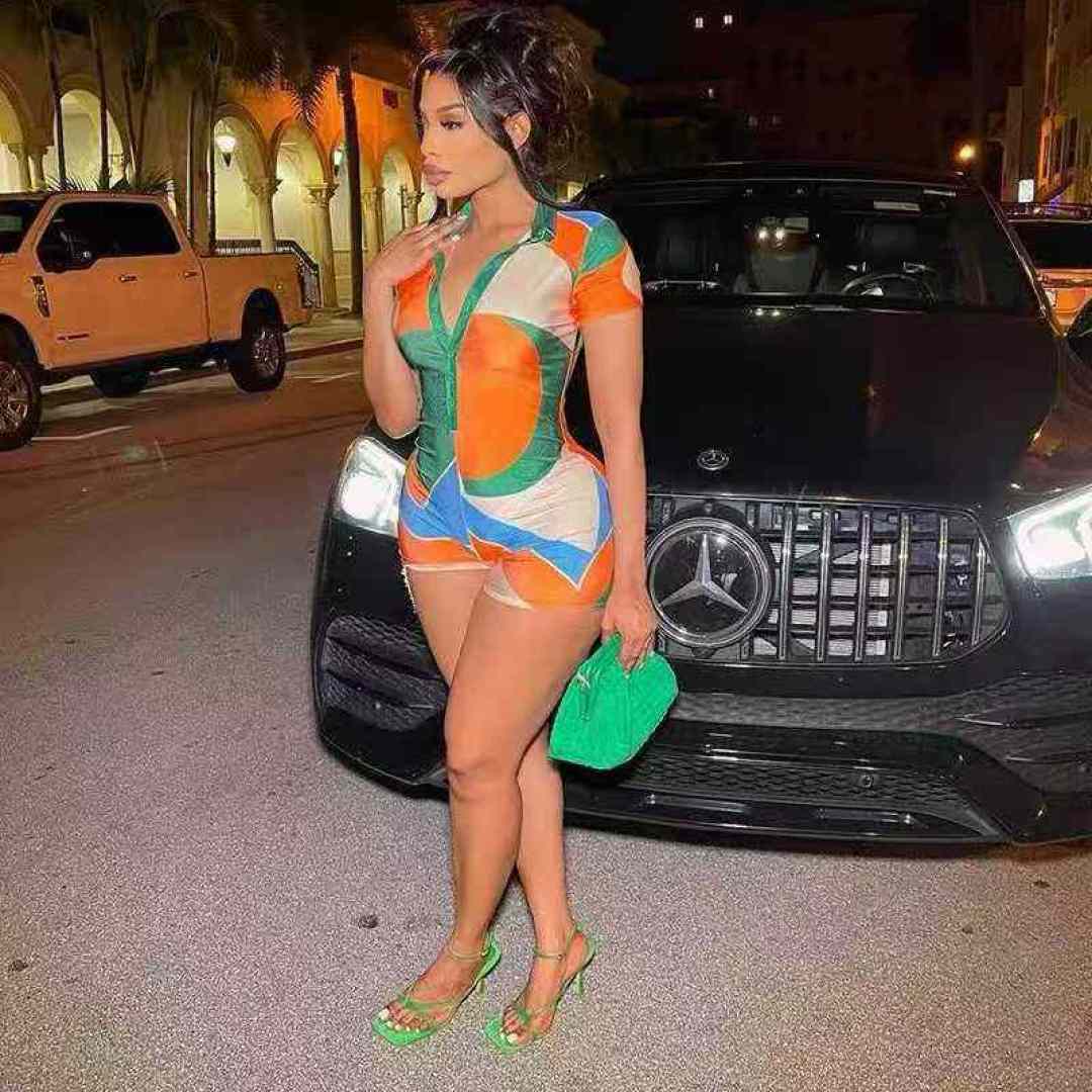 5.8 Чистый номер: 6096 # европейский и американский модный цветной принт с открытым платьем с короткими рукавами Polo, весь триколор, количество: 543 шт., номер кода: S - 2XL, хорошее качество, независимая упаковка в виде молнии.