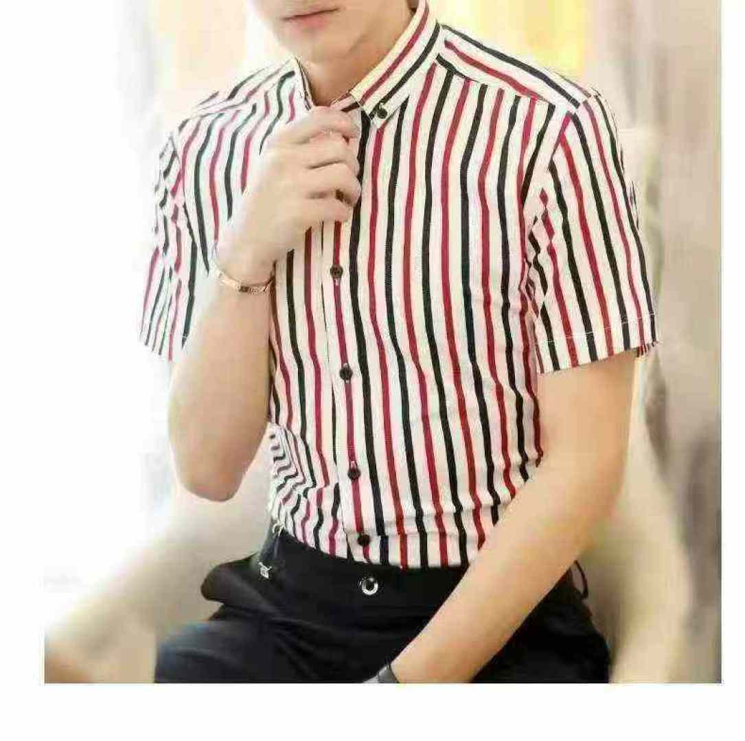 Полосатая рубашка с короткими рукавами чистая 6.836 ярд - 41 ярд, общее количество 825 штук, все оригинальные карты независимо упакованы, товар очень чистый и красивый, один монохромный, модифицированный тип (модельный рисунок только для справки)