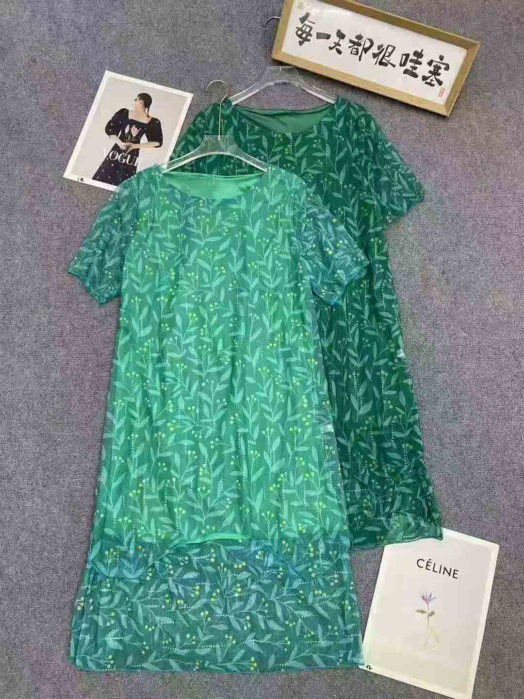 Платье из сетки 184 шт. 6.9, ткань мягкая и эластичная, свободная и удобная, неровный подол, кодовое число XL - 3XL, отдельная упаковка