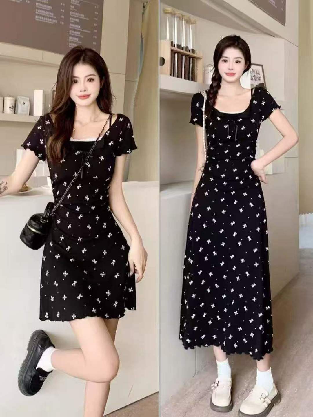 [Луна]: 7.5 Чистая 414 [Луна]: темперамент кружевной бант с принтом поддельные два платья [Луна]: 234 ярда (3 меньше, эластичная) Независимая упаковка [Луна]: длинные / короткие короткие маленькие девочки