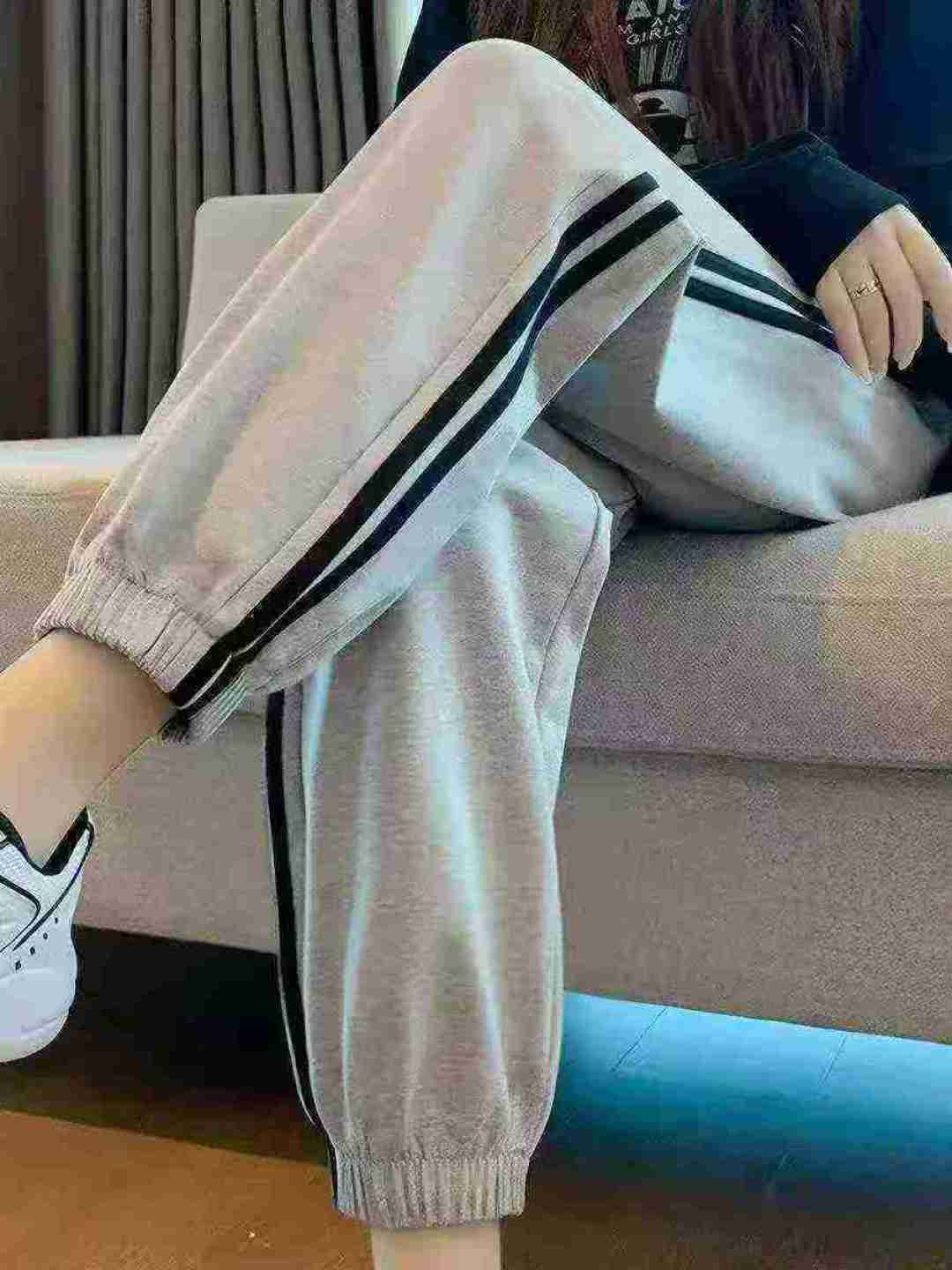 Полная очистка 7,860 трехштыревых брюк для ног мужчин и женщин весна - лето новые свободные спортивные брюки прямой цилиндр для отдыха Harlen брюки один двухцветный, код 1 - 6 (S - 3XL) независимая упаковка.