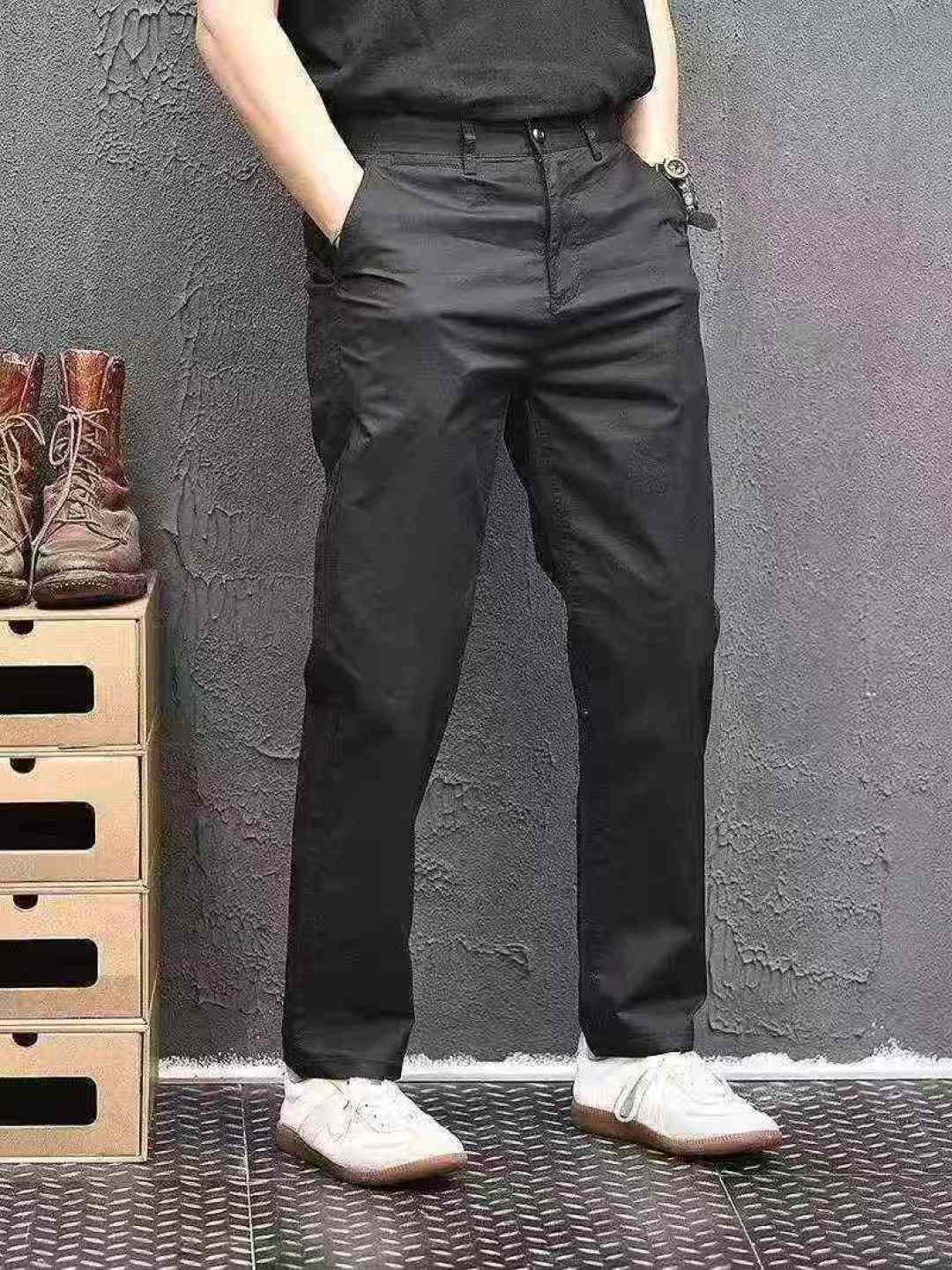 Бренд Стриженные брюки для отдыха мужские летние новые прямые цилиндры свободные высококачественные коммерческие мужские брюки 4000 штук, независимая упаковка, размер 32 - 38 ярдов, 32 ярда ширина талии 80 см, длина брюк 110 см, товар чистый и аккуратный, полная цена Qingfu 11,8 юаней ➕ Один.