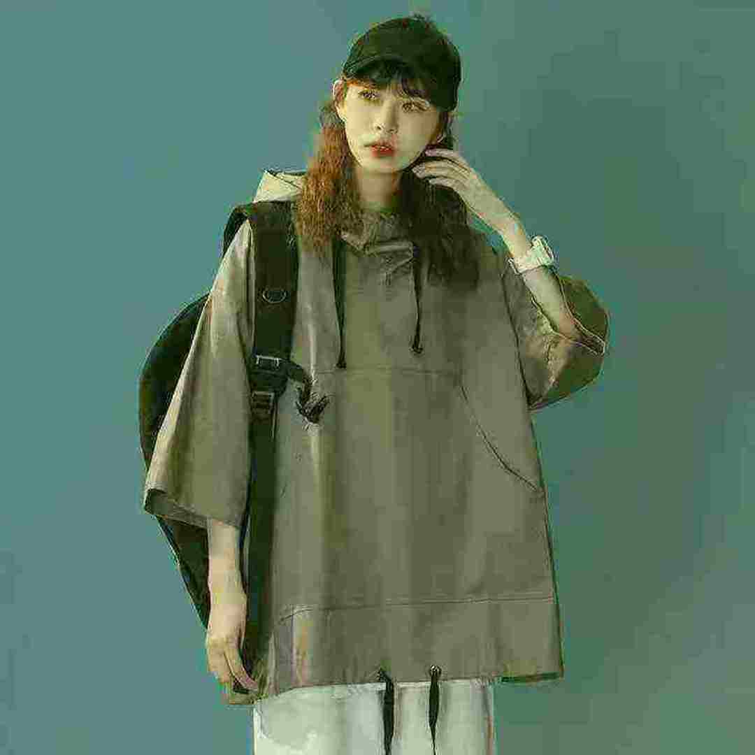 [Празднование] 376 гонконгских ветров летом ins мужские и женские толстовки с рукавами корейская версия свободна, одна одноцветная M - 2XL независимая упаковка с убытком 3,9