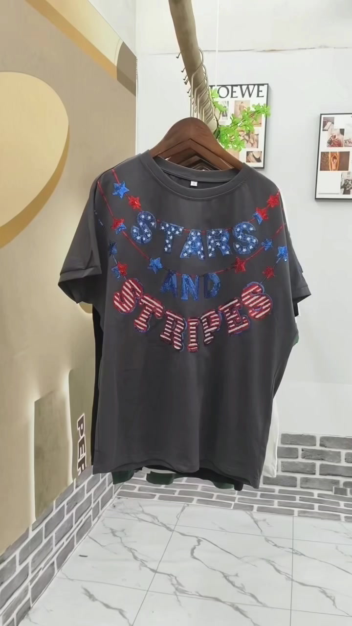 Все товары 5.8 ➕ 1 Внешнеторговая женская версия Количество летних коротких рукавов 3200 Порядка ярдов S - 5XL Задний воротник Чистый хлопок ➕ CVC ➕ Хлопковая ткань, отдельная упаковка, чистая и аккуратная.