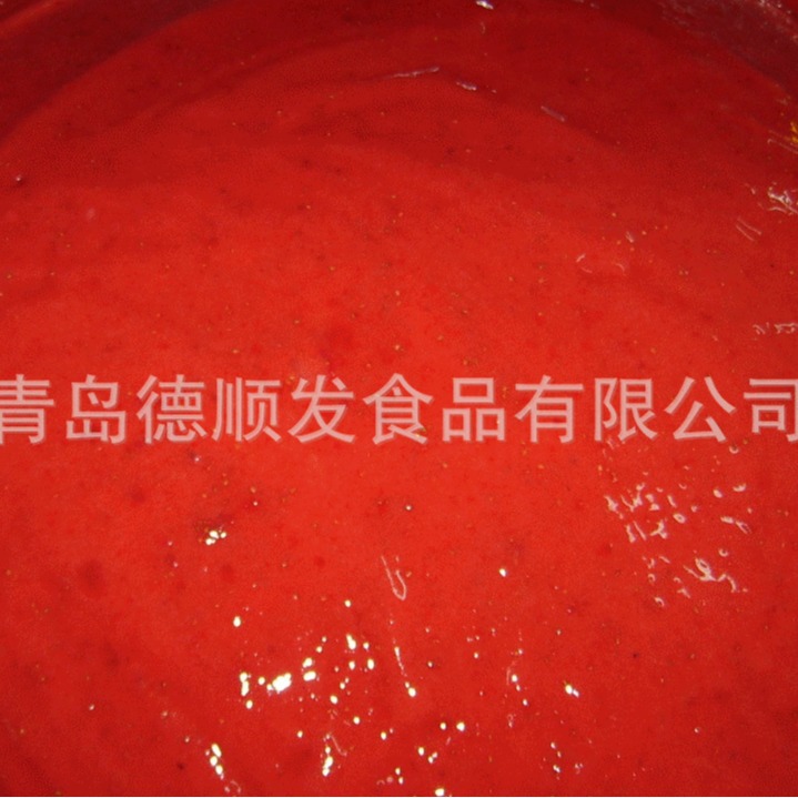 Фюрер из замороженной клубники с семенами / пюре из клубники без семян / ингредиенты для выпечки тортов из фруктовых соков - 10 кг / контейнер