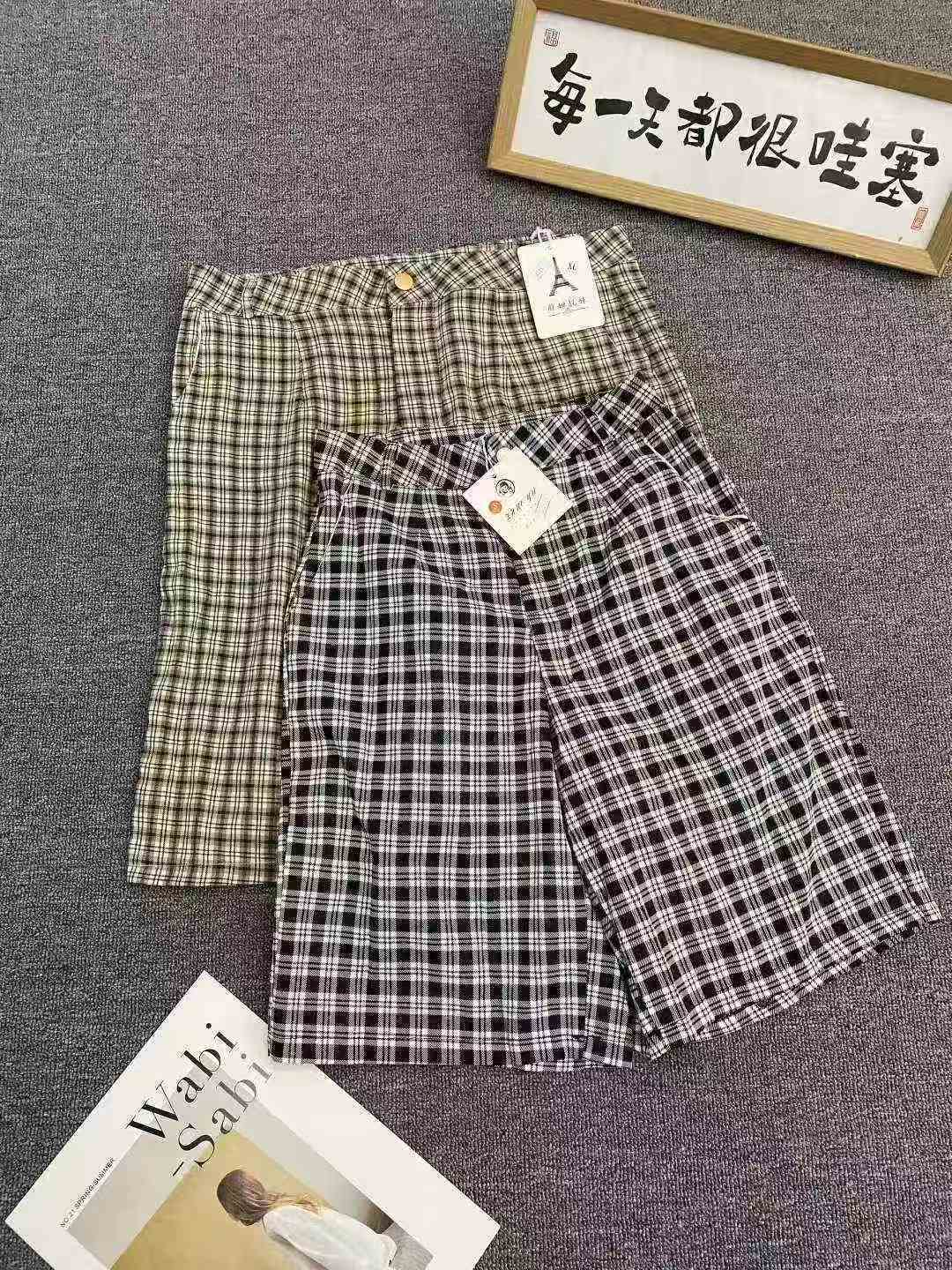 Клетчатые рекреационные пятиминутные брюки 271 шт. 7.8, ткань мягкая, с карманами, кодовое число S, XL, 3XL - 5XL, отдельная упаковка с подвеской, схема модели только для справки