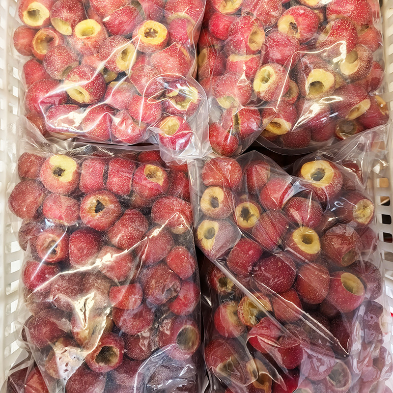 Замороженный свежий боярышник, замороженный на 1 кг, большой боярышник с красными фруктами в горах - Замороженный ядерный боярышник в 1 кг мешок