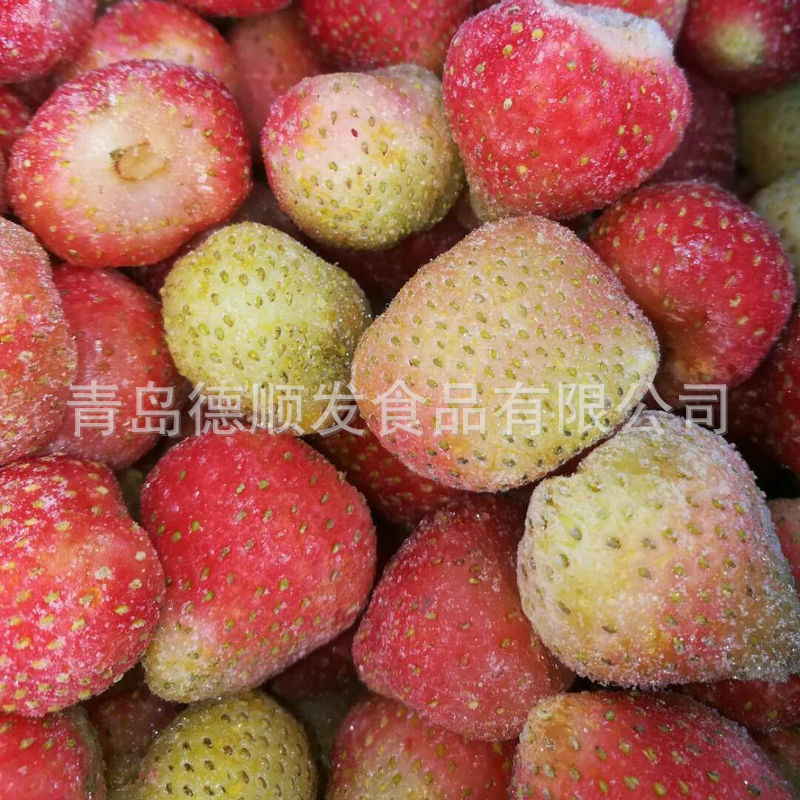 Холодная зеленая и белая голова быстрозамороженная клубника 1 тонна варенья замороженная клубника замороженные свежие фрукты - россыпь
