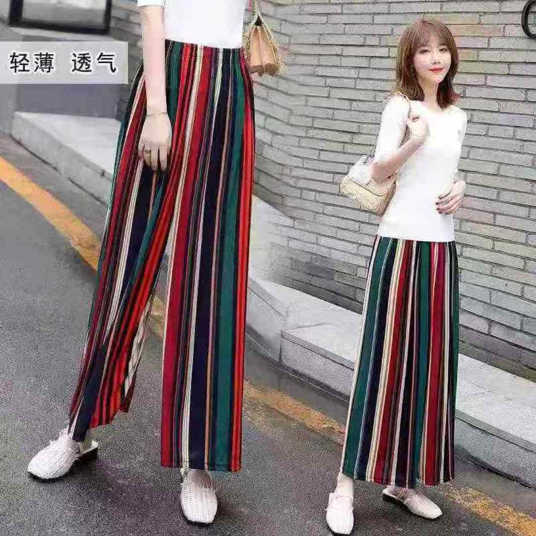 Женские широконогие ледяные брюки, чистое количество 5.8 1660 шт., версия эластичная талия, ткань из ледяной проволоки, качество нижней полки торгового центра, хорошая работа, 5 шт. упаковка, распределенная 6.8, более целая серия