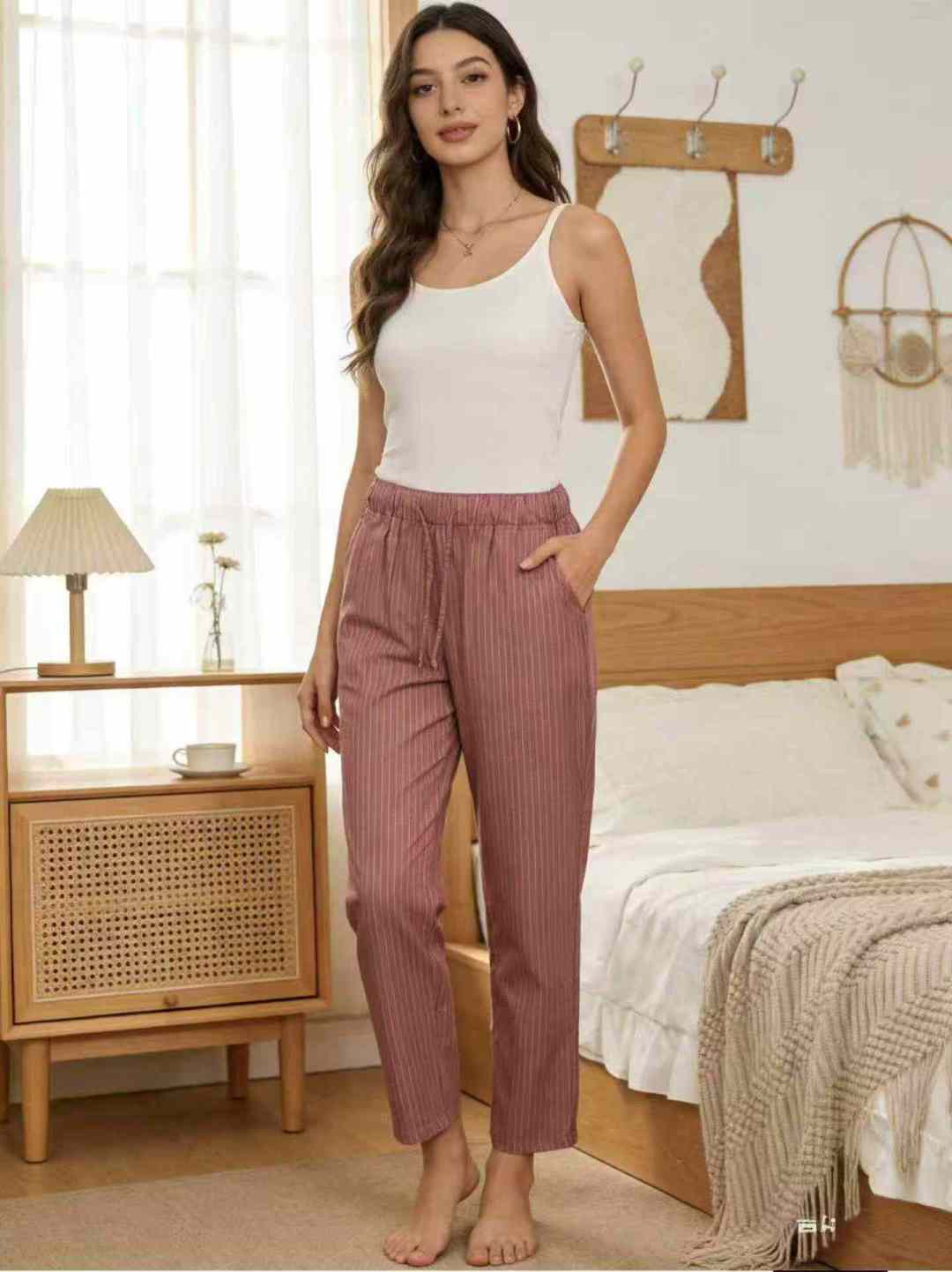 Льняные брюки для отдыха, чистка 9.8 B063 - C1, количество около 520 штук, кодовое число S 12XL, все независимые упаковки, один экземпляр 2, чистая хлопчатобумажная хлопчатобумажная ткань, свободная версия, вертикальные полосатые брюки для отдыха, женские брюки для отдыха, физический магазин высокого качества, распределенные товары ➕ Один.