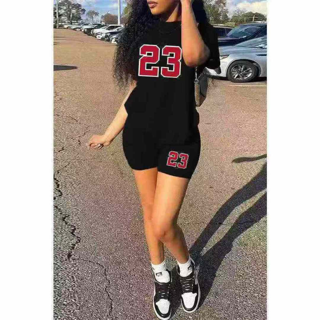 Женский костюм Amazon, чистая 7,8 ярда число S 15XL, количество около 12 600 комплектов, есть брюки с длинными рукавами, брюки с короткими рукавами, шорты с короткими рукавами, внешнеторговый костюм, все отдельные упаковки, унифицированная ткань, многоузорный многоцветный, распределенный плюс 1