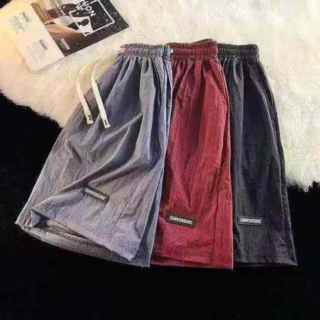 6.8 Товар ➕ 0.5 прилив Хай летом тонкие быстрые сухие шорты в американском стиле полые свободные брюки для отдыха модные широкие ноги пятиминутные брюки, количество 1293 штук, кодовое число M - 3XL, независимая упаковка с вывеской, товар чистый и красивый. - M