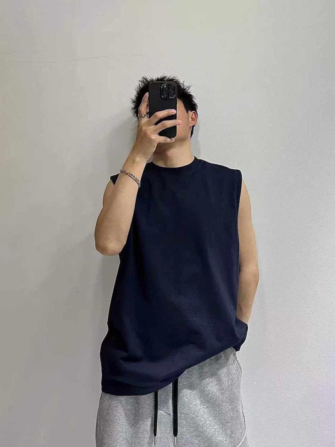 Полная ясность 6,8 юаней Tiancat в продаже 275 высококачественных американских модных мужских спортивных жилетов, ткань из чистого хлопка 220 г вес, один 5 цвет, кодовое число S - XL (минимум 120 кг) оригинальный мешок для молнии отдельная упаковка