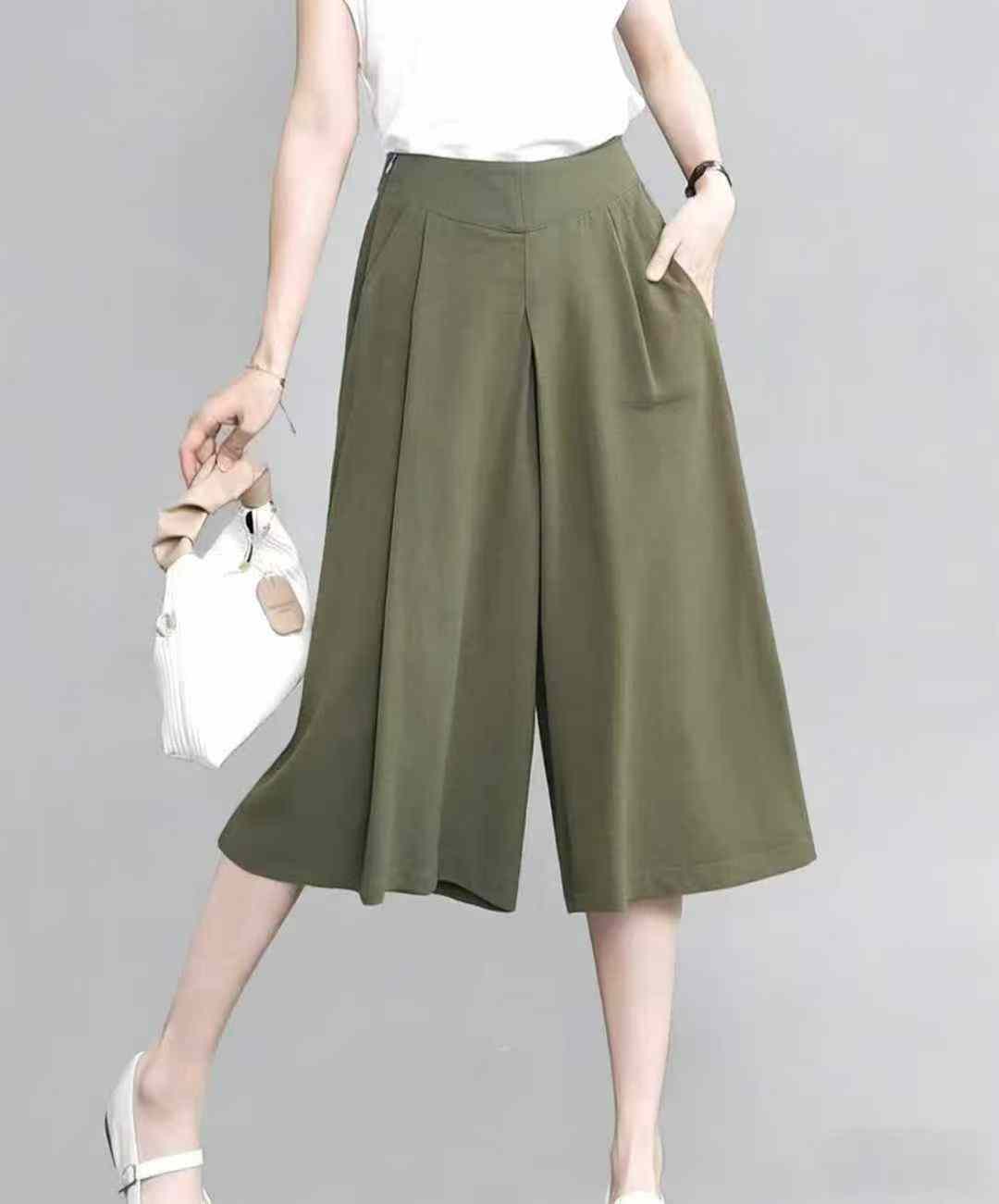 Пять брюк с широкими ногами, Qing 6.8A51 - 3, кодовое число 26 - 33, количество около 840 шт., малый весь многоцветный, фотомодель, физический магазин под высоким качеством, ткань из шифона, шорты с широкими ногами, пятиминутные шорты, мамины брюки, с подкладкой, раздача ➕ Один.