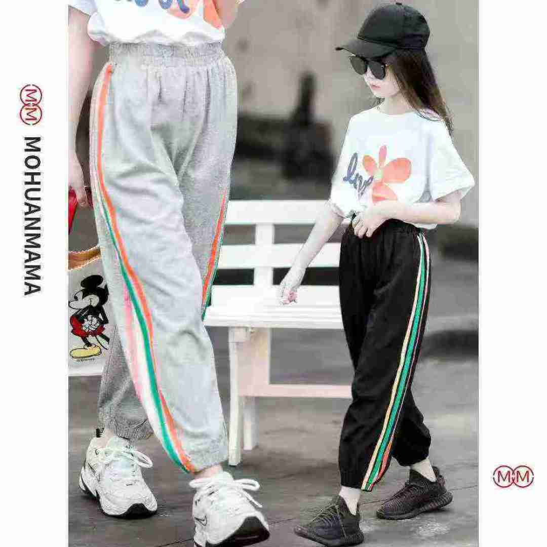 Полная очистка 6.8655 экземпляров весенне - летней корейской версии для мужчин и женщин, старшеклассников и старшеклассников Yangwei свободные тонкие брюки для отдыха спортивные брюки длинные брюки один цвет два цвета, код 4 - 6 (140 - 160) независимая упаковка.