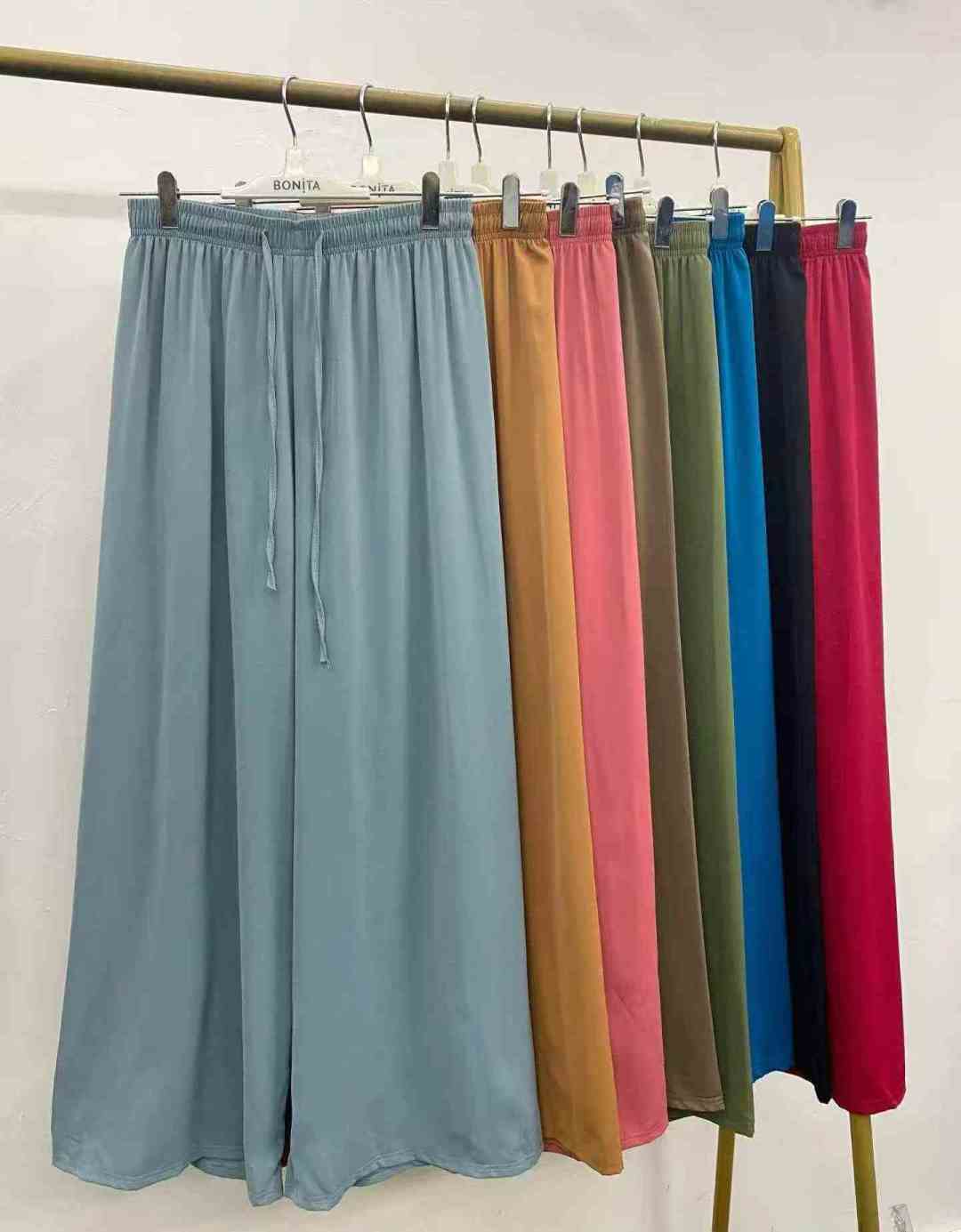 Замороженные широкие брюки для ног 1163 шт., полная чистка 12.8, распределенные товары 13.5, ткань мягкая и удобная, вертикальное чувство плавного скольжения, вытяжная веревка натянутая талия, ощущение руки, кодовое число XL - 4XL, независимая упаковка, модельная схема только для справки