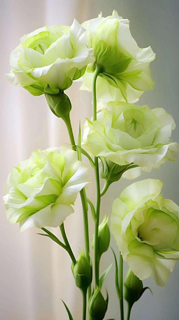 Цветы, зелёные букеты, гидропоны, свадебные комбинезоны, прямые волосы, без вазы. - Без вазы./Зеленый 800 г цветочный пакет 25 - 35