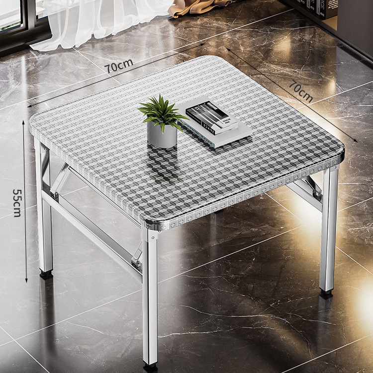304 Сверхтолстый стол из нержавеющей стали Складной стол квадрат полевой такси Стол столовой Портативный стол для обучения письму - (Очень толстый) 70 * 70 квадратный стол 55 высот