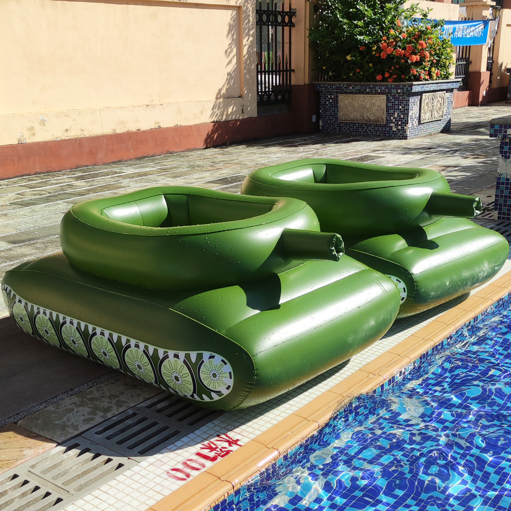 Производитель PVC Надувной танк Взрослые Новый летний водометный танк Плавательный круг Водная пушка Яхта - Старый танк/155*112*61CM