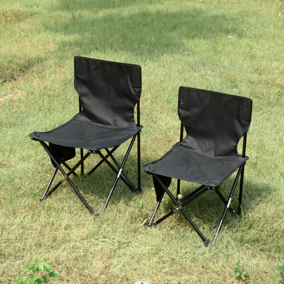 Барбекю стол стул открытый кемпинг портативный складной стул для пикника кресло для самостоятельного путешествия спинка складной стул - Чёрная труба.