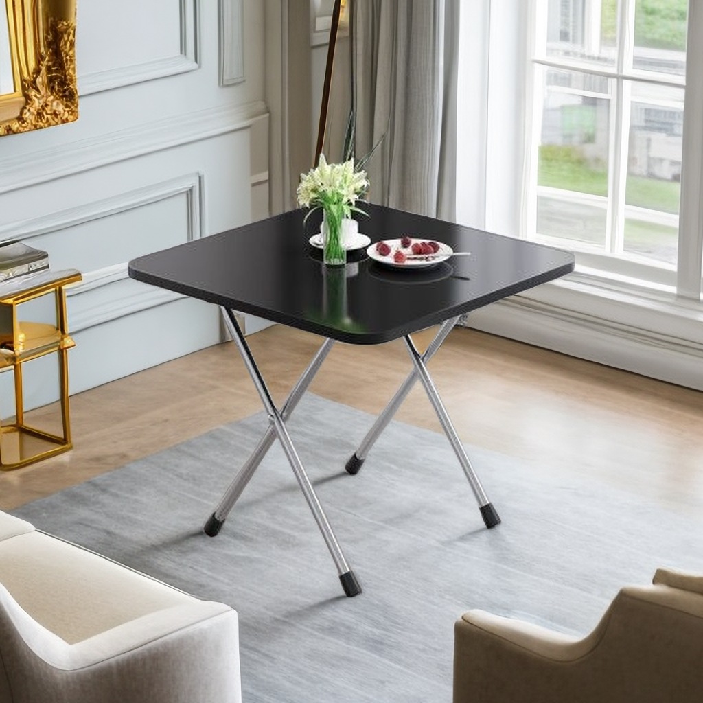 Столы, столы, столы, столы, столы, столы, столы, обеденные столы, простые такси, складные студенческие общежития, маленькие столы, простые столы. - Гальванизация садовых ног [60 * 60 * 50] Черный