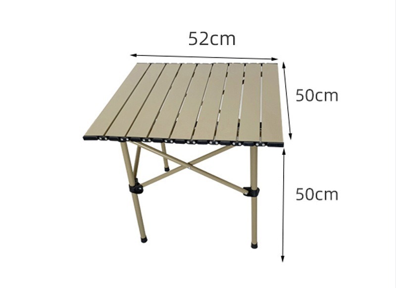 Портативный внешний складной стол простой квадратный стол для отдыха кемпинг складной стол экскурсионный лагерь - Желто - бежевый квадратный стол [50 * 52 * 50m]