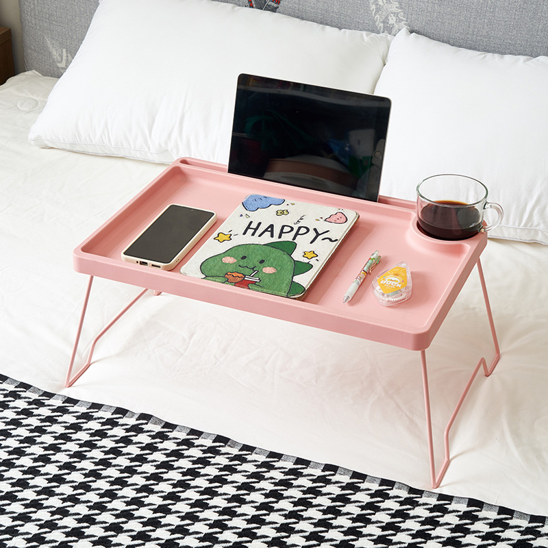 Компьютер, раскладной стол, трепанное окно, учебный стол, кровать, кровать, портативный стол, студенческое общежитие, письменный стол, железная нога, складной стол. - розовый/35 * 52 * 24